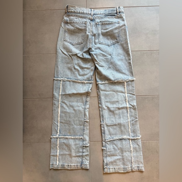 REVICE Patchwork Denim high-raise straight leg Jeans - Picture 9 of 9